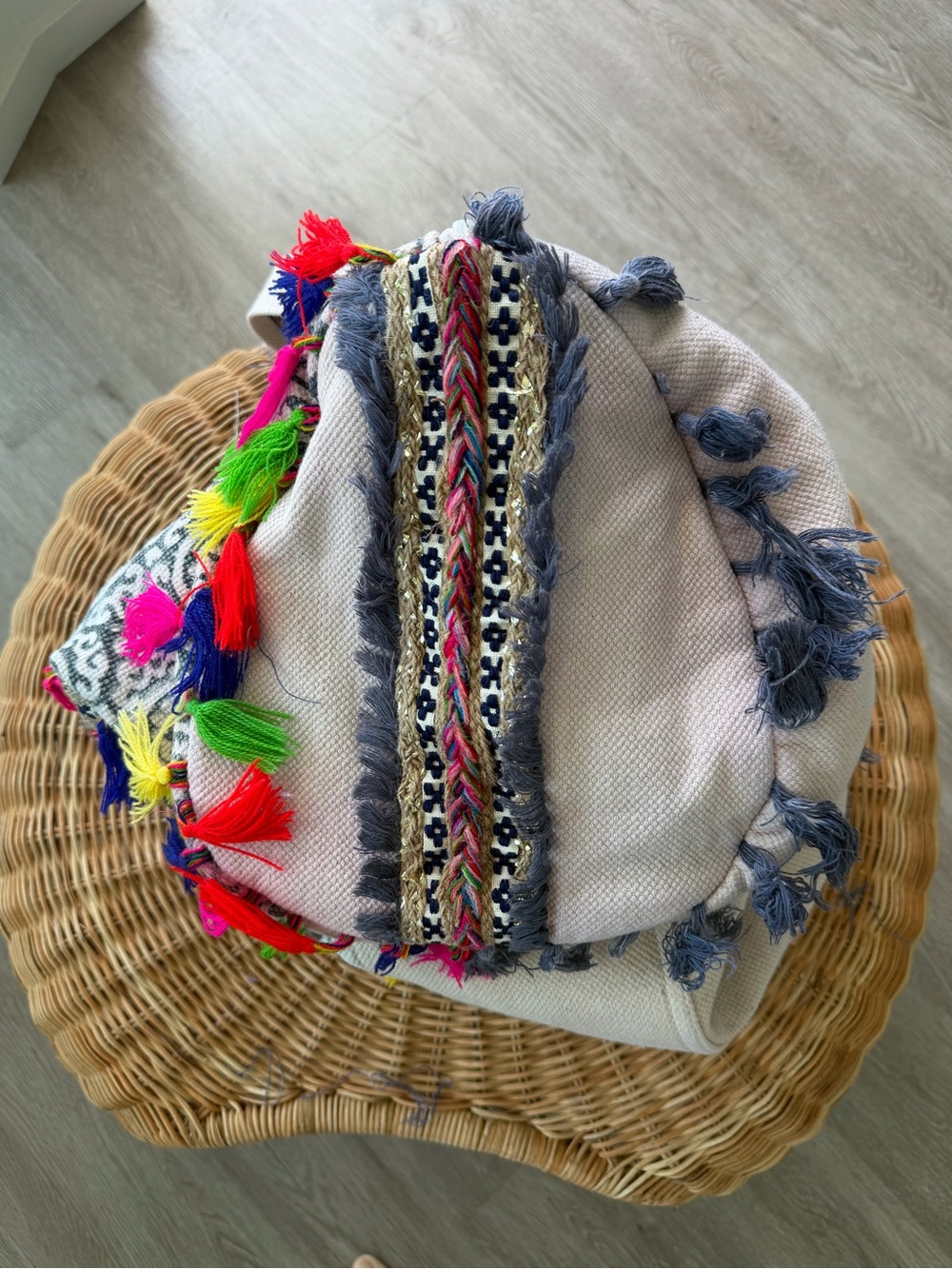 Bohemian Colorful Tassel Boho Tote Bag - ANTICA SARTORIA - Preloved - fair - Picture 11 of 17
